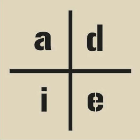 ADIE A Design Is Everything Square Logo Cream and Black
