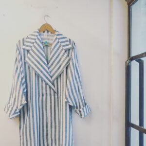 Stripe Blazer Dress Sporty Sartorial Minimal Fashion