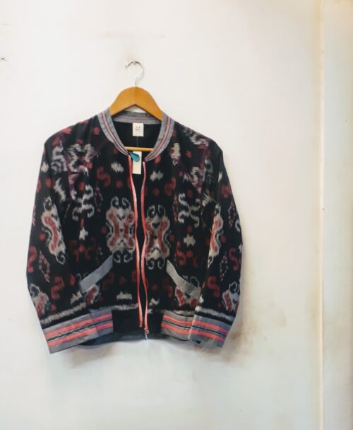 Indonesian Ikat Bomber Jacket