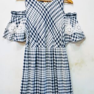 Preppy Gingham Lace Dress