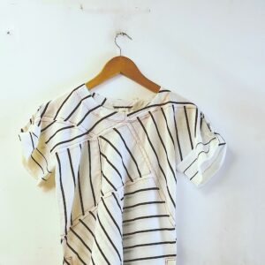Monochrome Stripe Panel Tee