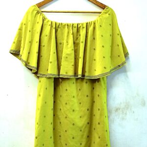 Citron Offshoulder Handloom Dress