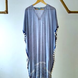 Jamdani Organic Cotton Kaftan Dress