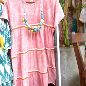 Peach Sorbet Tiered Dress