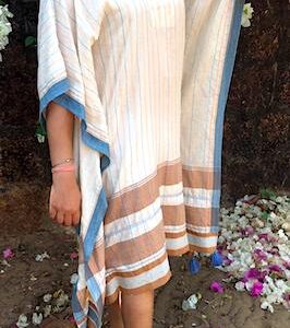 Handloom Tassel Kaftan Dress